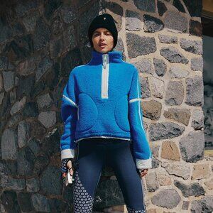 FP Movement Mountain High Half Zip Fleece Mid Atlantic Combo (Blue) Size XS